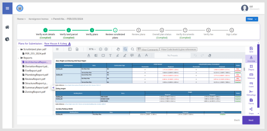 Building permit software pre-configured with building codes and sustainability regulations for compliance.